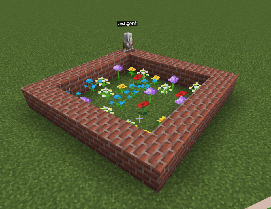 マインクラフトプログラミングで花壇づくり
