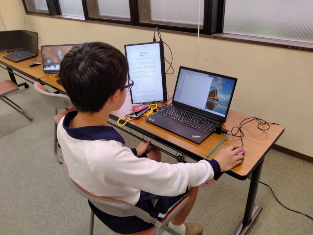 プログラミング教室レッスンの様子