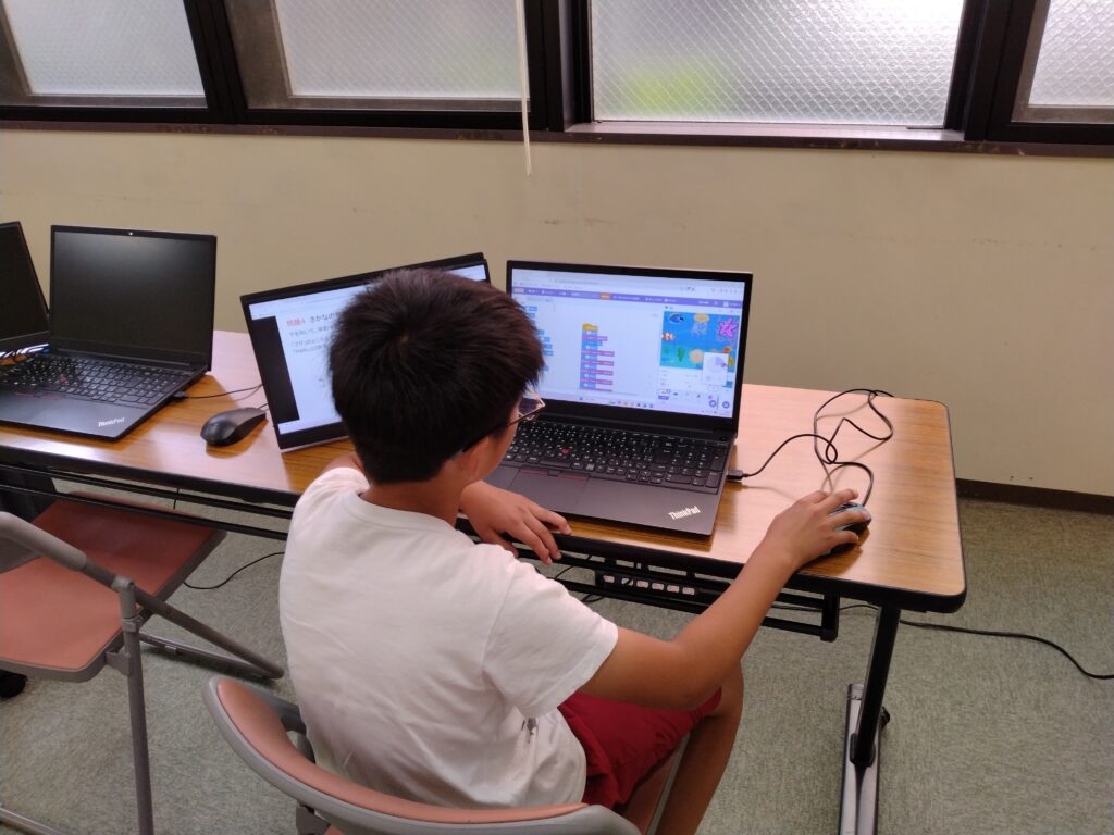 プログラミング教室レッスンの様子
