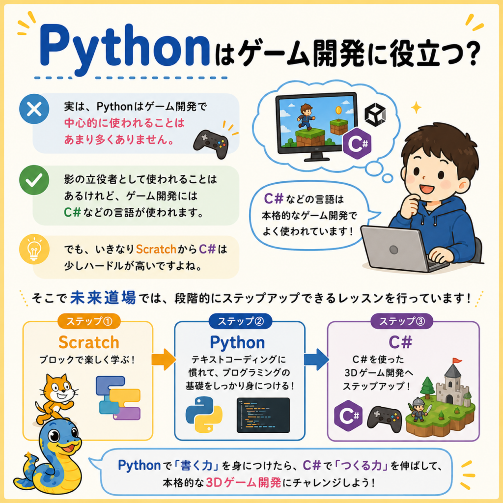Pythonはゲーム開発に役立つ？